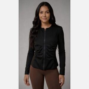 Polyester blend jacket, Calvin Klein, zip-front blazer